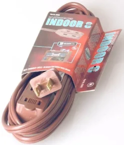 Coleman Cable 94018907 6' 16/2 Brown Indoor Cube Tap Extension Cord