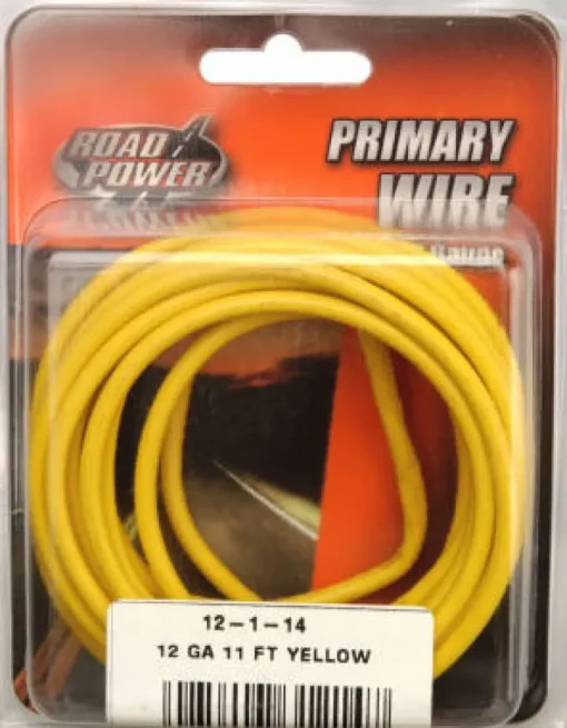 Coleman Cable 11 ft. 12 Ga. Primary Wire Yellow