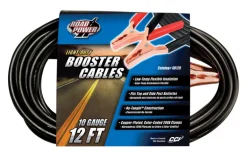 Coleman Cable 10 Ga. 12 ft. Booster Cable Top and Side Post