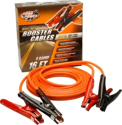 Coleman Cable 6 Ga. 16 ft. Booster Cable Top and Side Post