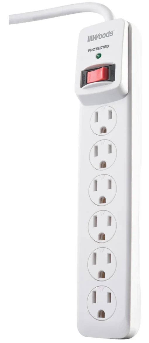 Coleman Cable 1000 J 4 ft. L 6 outlets Surge Protector (Pack of 6)