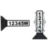 Coleman Cable Moonrays Black Solar Powered LED Address Light 1 pk