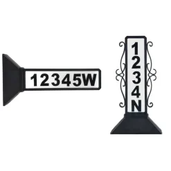 Coleman Cable Moonrays Black Solar Powered LED Address Light 1 pk