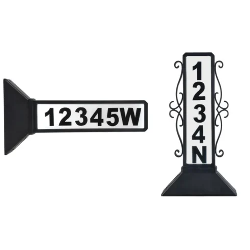 Coleman Cable Moonrays Black Solar Powered LED Address Light 1 pk