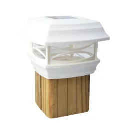 Coleman Cable Moonrays Solar-Powered LED Post Cap Light 1 pk (Pack of 6)