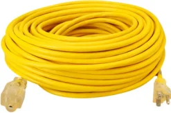 Coleman Cable Outdoor 100 ft. L Yellow Extension Cord 12/3