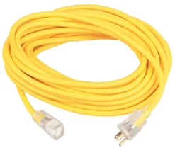 Coleman Cable Outdoor 100 ft. L Yellow Extension Cord 12/3