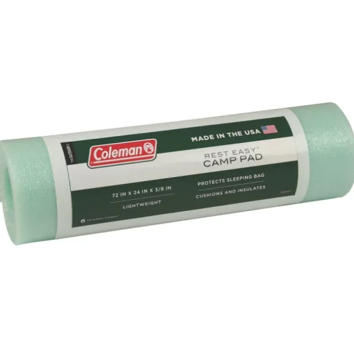 Coleman Rest Easy Green Camp Pad .375 in. H X 24 in. W X 72 in. L 1 pk