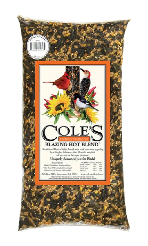 Cole's Blazing Hot Blend Assorted Species Black Oil Sunflower Wild Bird Food 5 lb