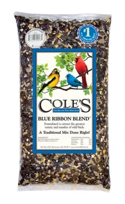 Cole's Blue Ribbon Blend Assorted Species Black Oil Sunflower Wild Bird Food 20 lb