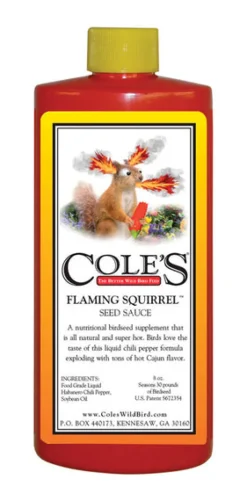 Cole's Flaming Squirrel Assorted Species Soybean Oil Seed Sauce 8 oz