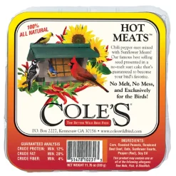 Cole's Hot Meats Assorted Species Beef Suet Wild Bird Food 11.75 oz