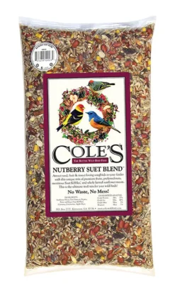 Cole's Nutberry Suet Blend Assorted Species Sunflower Meats Wild Bird Food 20 lb