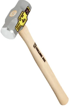 Collins 4 lb Steel Milled Face Engineering Hammer 16 in. Hickory Handle