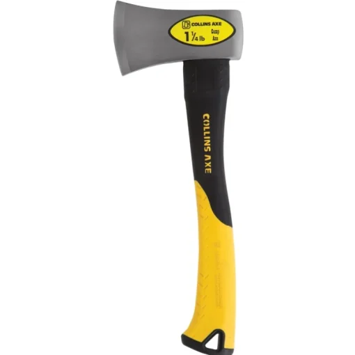 Collins Forged Steel Rectangle Camp Axe 1.25 lbs. Head with 14 L in. Black/Yellow Fiberglass Handle