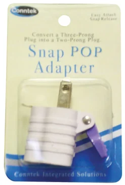 Conntek Snap Pop Grounded 1 outlets 3 To 2 Adapter