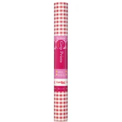 Contact 04f-C7h33-06 4' X 18 Red & White Plaid Grip Prints Non-Adhesive Liner