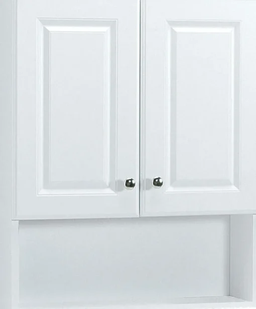 Continental Cabinets 28 in. H x 23 in. W x 6-1/2 in. D Square Semi-Gloss White Bath Storage Cabinet