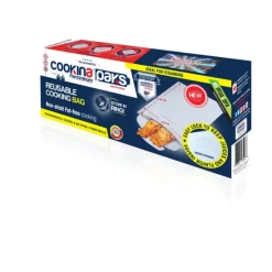 Cookina Parchminum Silver PTFE Coated Fabric Nonstick Reusable Cooking Bag 11.81 L x 7.87 W in.