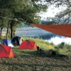 Coolaroo Ready-To-Hang Polyethylene Shade Sail Triangle Shade Sail Canopy 10 ft. H X 10 ft. W X 10 f