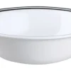 Corelle Livingware Black/White Glass Stackable City Block Soup/Cereal Bowl 18 oz.
