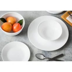 Corelle White Winter Frost Glass Stackable Bread and Butter Plate 6-1/2 Dia. in. (Pack of 6)