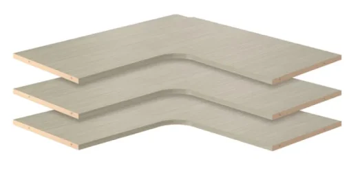 CORNER SHELF 30" GRAY