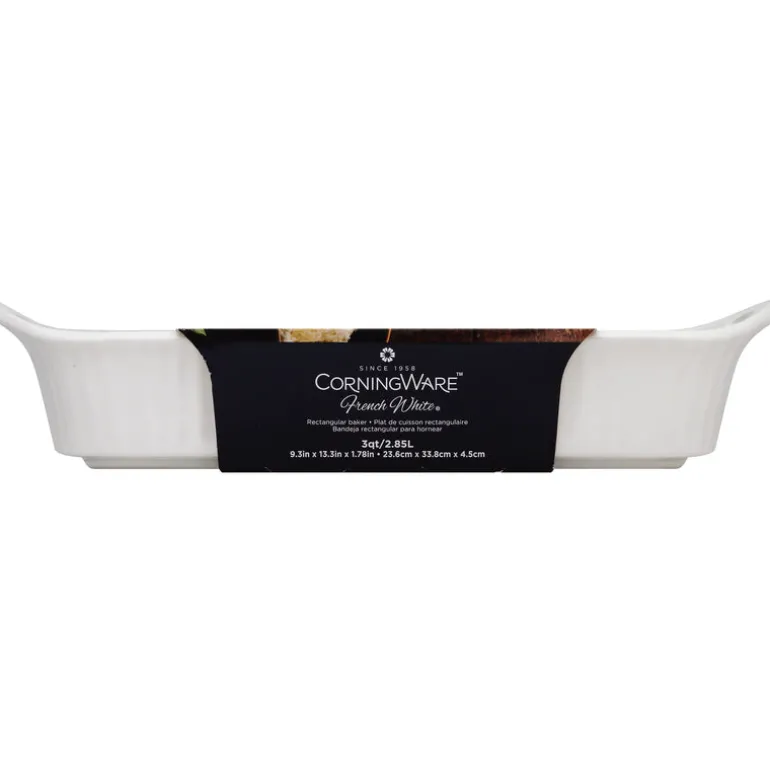CorningWare 10.5 in. W X 16-1/8 in. L Casserole Pan White