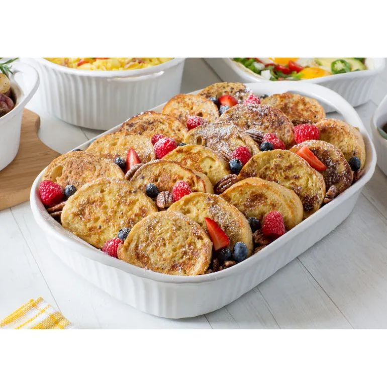 CorningWare 10.5 in. W X 16-1/8 in. L Casserole Pan White