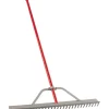 Corona 61 in. 30 Tine Aluminum Landscape Rake Aluminum Handle