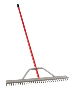 Corona 61 in. 30 Tine Aluminum Landscape Rake Aluminum Handle