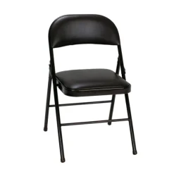 Cosco Vinyl Seat Chair Black (Pack of 4)