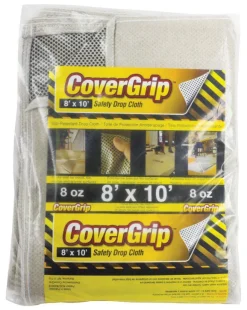 CoverGrip 8 ft. W X 10 ft. L 8 oz Safety Canvas Drop Cloth 1 pk