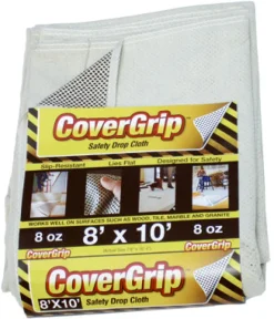 CoverGrip 8 ft. W X 10 ft. L 8 oz Safety Canvas Drop Cloth 1 pk
