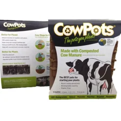 CowPots 2.88 in. H X 3 in. W X 1.88 in. L Plant Pot Seed Starter 12 pk (Pack of 12)
