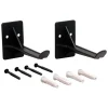 Crawford 1.12 in. L Black ABS Hollow Wall Single Storage Hook 2 pk