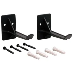 Crawford 1.12 in. L Black ABS Hollow Wall Single Storage Hook 2 pk