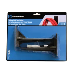 Crawford 1.12 in. L Black ABS Hollow Wall Single Storage Hook 2 pk