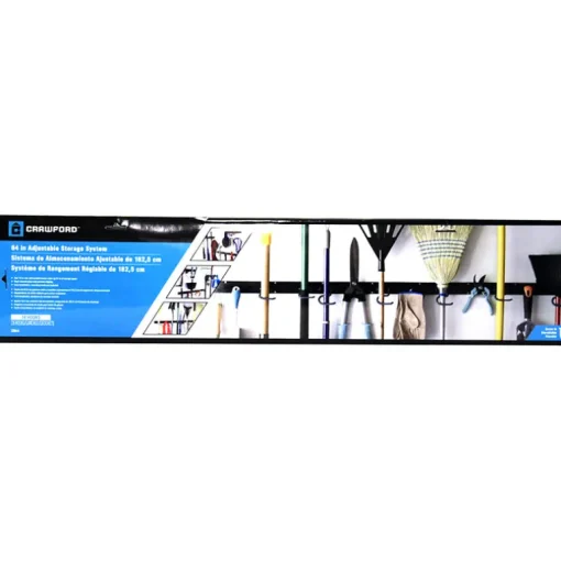 Crawford 64 in. L Black Plastic Smart Storage Rack Rack 50 lb. cap. 1 pk