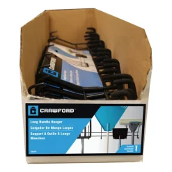 Crawford 28.5 in. L Powder Coated Black Steel Long Handle Hanger Utility 6-Hook Rack 10 lb. cap. 1 p