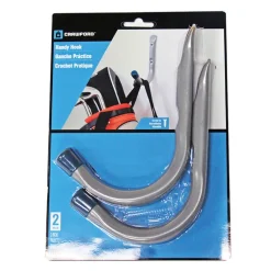 Crawford 4 in. L Powder Coated Gray Steel Handy Hanger Holder 25 lb. cap. 2 pk