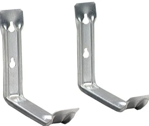 Crawford 7.25 in. L Silver Zinc Medium Utility Ladder Hook 20 lb. cap. 2 pk
