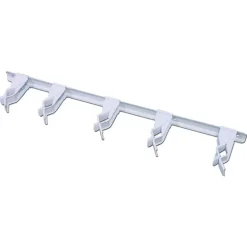 Crawford 17 in. L White Steel Sliding Spring Grip Organizer Hanger Holder 5 lb. cap. 1 pk