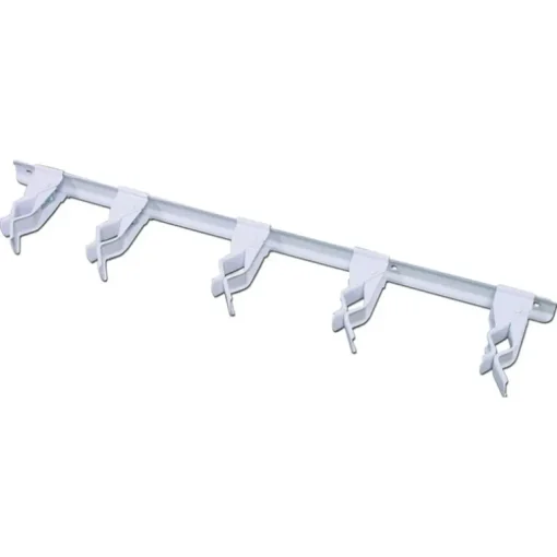 Crawford 17 in. L White Steel Sliding Spring Grip Organizer Hanger Holder 5 lb. cap. 1 pk