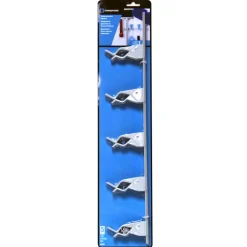 Crawford 17 in. L White Steel Sliding Spring Grip Organizer Hanger Holder 5 lb. cap. 1 pk