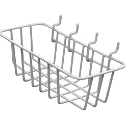 Crawford Gray Steel 4.1 in. Peggable Wire Basket 1 pk