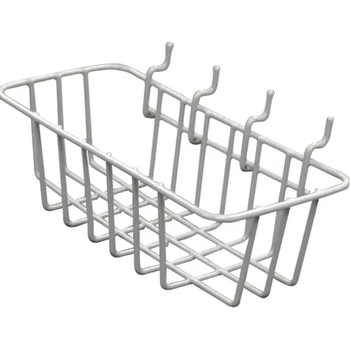 Crawford Gray Steel 4.1 in. Peggable Wire Basket 1 pk