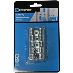 Crawford Silver Steel Grip Clip For 4 5 pk
