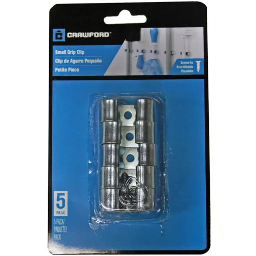 Crawford Silver Steel Grip Clip For 4 5 pk