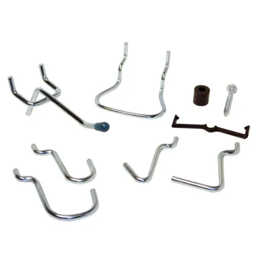 Crawford Silver Steel Peg Hooks 32 pk